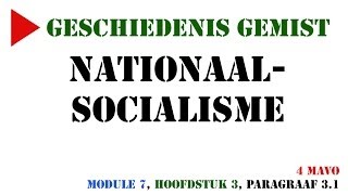 4 mavo  NationaalSocialisme MeMo 2009 Module 7 H3 paragraaf 31  Geschiedenis Gemist [upl. by Anayd]