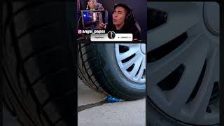 Aplastando Cosas Crujientes y Suaves con la Rueda de un Coche shorts crushing asmr crunchy [upl. by Ivz]