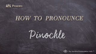 How to Pronounce Pinochle Real Life Examples [upl. by Iznyl]