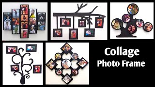 How To Make Collage Photo Frame With Cardboard  Photo Collage Frame Making At Home [upl. by Anaujd900]