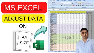 PRINT LARGE EXCEL DATA ON A4 SHEET  HOW TO ADJUST DATA IN MS EXCEL [upl. by Markman971]