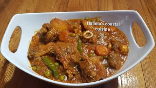 FRIED MEAT WITH POTATOES  LAMB CURRY RECIPE MEAT STEW SWAHILI FOOD KENYA RECIPE [upl. by Xuagram]