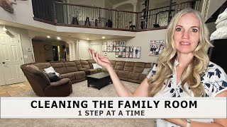 Family Room Cleaning Step By Step Guide [upl. by Uyerta]