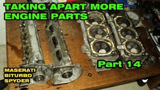 How to Remove Valves and Turbo Disassembly  Maserati Spyder Part 14 [upl. by Akimert]