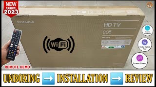 SAMSUNG UA32T4360AKXXL 2023  32 Inch HD Tizen Smart Tv Unboxing And Review  Complete Remote Demo [upl. by Ondrej252]