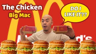 McDonalds NEW Chicken Big Mac Review  Is It Better Than the Original [upl. by Atoked]