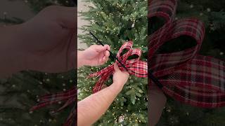 A simple way to decorate your Christmas tree this year using ribbon 🌲🎀 shorts diy christmas [upl. by Inanaup]