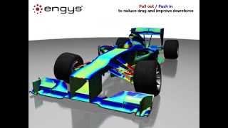 HELYX® Adjoint CFD Solver  Combined Lift amp Drag Surface Sensitivities for F1 Car [upl. by Trish]