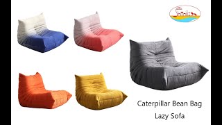 How to make a Caterpillar Bean Bag Lazy Sofa [upl. by Nahoj]