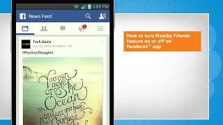 How to turn Nearby Friends feature on or off on Facebook® app Tutorial [upl. by Kluge63]