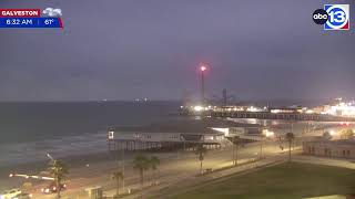 Galveston Texas  247 Live Beach Camera [upl. by Atterual]