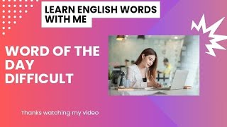 Difficult Meaning in Urdu✍️  Difficult Meaning  English Words Meaning  Difficult ka Urdu meaning [upl. by Alexei]