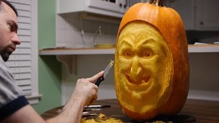 3D Pumpkin Carving  quotThe Old Hagquot  time lapse [upl. by Aisayn]