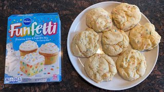 Funfetti Cake Mix Cookies [upl. by Enitnatsnoc151]