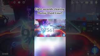 Eight seconds clearing MomijiDyed Court  Genshin Impact [upl. by Bael]