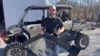 Offroad Armor Canam Defender framed upper doors for New Style OEM lower doors [upl. by Nehemiah]