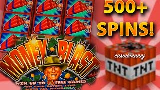 Money Blast Slot  500 FREE SPINS  BIG WIN  Slot Machine Bonus [upl. by Aerdnac]