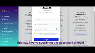 Funding Subscribing Claiming Profits and Withdrawing with Crypto Option in Your Investment Wallet [upl. by Dumas]