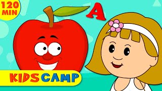 ABC Phonics Song  A For Apple  ABC Alphabet Songs  Sounds for Children By KidsCamp [upl. by Nosirrag]