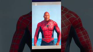 Dwayne Johnson AKA The Rock as SpiderMan isaiasarts [upl. by Amrita629]