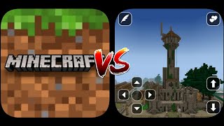 Minecraft PE VS Micro Craft  Block House Craft [upl. by Feldman]