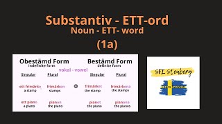 SFI Stenberg  Substantiv ETT ord 1a swedishlanguage [upl. by Syhr]