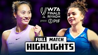 Jasmine Paolini vs Qinwen Zheng Full Match Highlights  WTA Finals Riyadh 2024 [upl. by Dinny681]