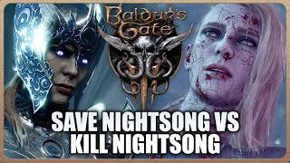 Baldurs Gate 3  What happens if you Save Nightsong VS Kill Nightsong [upl. by Smoot]