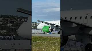 Wideroe E190E2 backtrack and takeoff from TOS Tromsø tromsøairport wideroe [upl. by Katharine557]