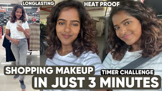 3 minute makeup challenge for a big shopping day😉Summer Heat Proof MakeupQuick amp Simple🤎 [upl. by Vincentia]