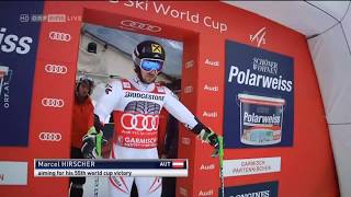 Marcel Hirscher Riesentorlauf Sieg Garmisch 2018 [upl. by Erlandson]