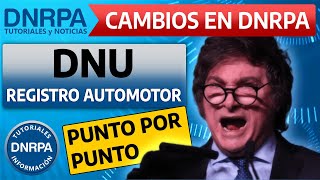 🔴 DNU Registro Automotor  Cambios en el Registro Automotor ✅ 2024 [upl. by Sset]