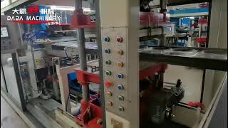 Daba machinery DB7285 fullauto negative 3 stations vacuum forming machine for big cake boxes [upl. by Claudetta465]