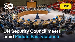 Live UN Security Council holds emergency meeting on Middle East  DW News [upl. by Jehanna]