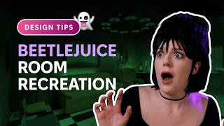 Beetlejuice waiting room  Living room  Room tour  Planner 5D [upl. by Tijnar]