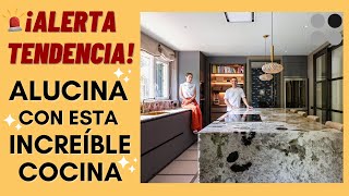 ✨ COCINA DE REVISTA✨ Cocinas grises y madera con isla modernas semiabiertas CJR [upl. by Novehs]