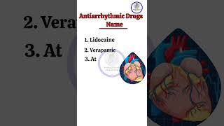 Antiarrhythmic Drugs Name List  Cardiac Medicine drugs cardiacdrugs pharmacology [upl. by Crin]