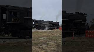 Locomotive 1225 Building Steam in Clare Mi 1225 Michigan locomotive [upl. by Daney611]