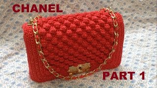 How to Crochet Bag CHANEL part 1  Hướng dẫn móc túi xách CHANEL P1 [upl. by Briney]