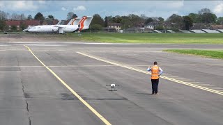 SkyDrones X700 at Cranfield Airport [upl. by Gibert]