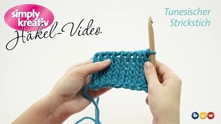 Häkelvideo Tunesischer Strickstich [upl. by Anailuj]