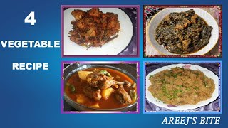 4 Vegetable Recipes By Areejs Bite  Pakistani Foods [upl. by Haerr]