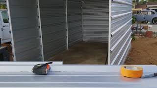 harbor freight portable garage into permanent structure part 8 [upl. by Yddub]