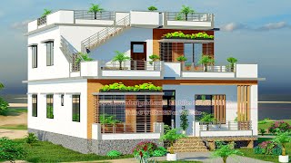 5 Bedroom Duplex House Design in Village duplex house design [upl. by Etnemelc855]