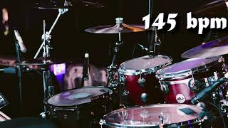 145 Bpm Drum Track Batería  Straight Beat Eighth Notes [upl. by Lubbi]