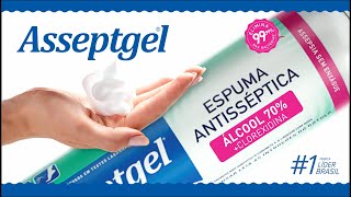 Asseptgel Espuma Antisséptica com Clorexidina [upl. by Potts]