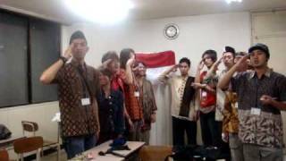 Lagu Indonesia Raya  Indonesian Student at Japan [upl. by Arel]