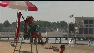 Beachgoers Try To Beat The Heat By Visiting Quincy Beach [upl. by Matthews859]