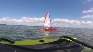 Hobie Mirage Adventure Island amp WindRider 16 Sailing Near The Sanibel Causeway [upl. by Eiduj566]