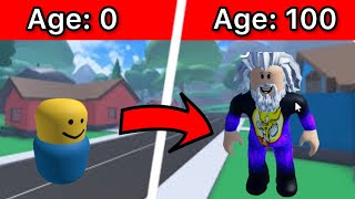 I Tried to Survive From Age 0  100 YEARS OLD in Roblox [upl. by Orecic]